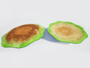 teacup and saucer green glazed 3D Model
