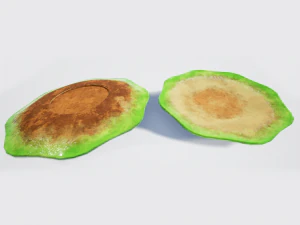 teacup and saucer green glazed 3D Model