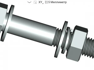 болт 3D Модель