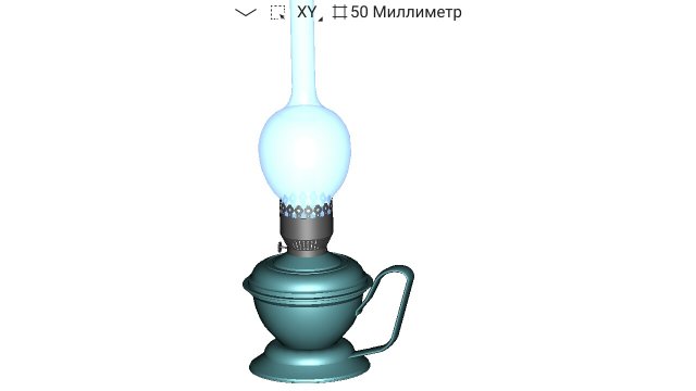 kerosine lamp 3D Модель .c4d .max .obj .3ds .fbx .stl .blend 