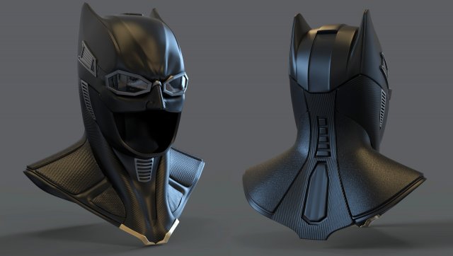 batman cowl Model Cetak 3D .c4d .max .obj .3ds .fbx .stl .blend 