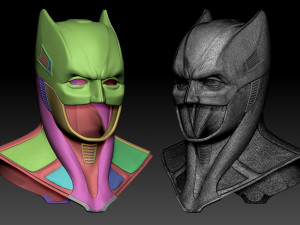 batman cowl Model Cetak 3D