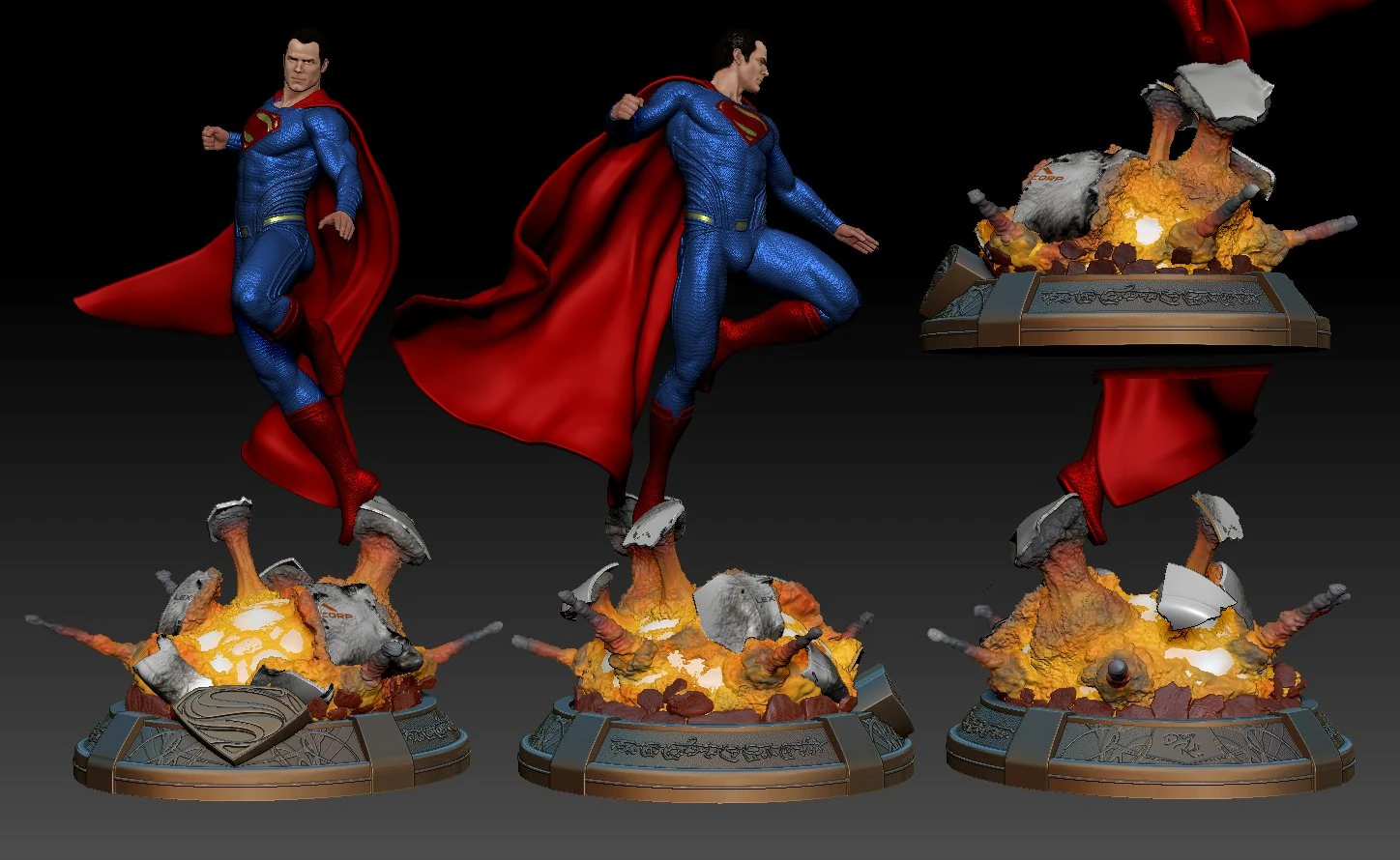 superman stl 3D Print Model .c4d .max .obj .3ds .fbx .stl .blend 
