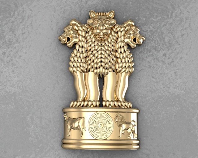 ashoka stamb pendent 3D Модель .c4d .max .obj .3ds .fbx .stl .blend 