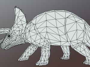 triceratops-low-poly 3D-Modell