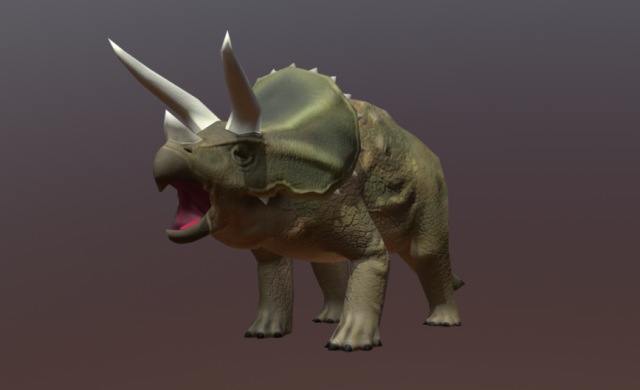 triceratops-low-poly 3D-Modell .c4d .max .obj .3ds .fbx .stl .blend 