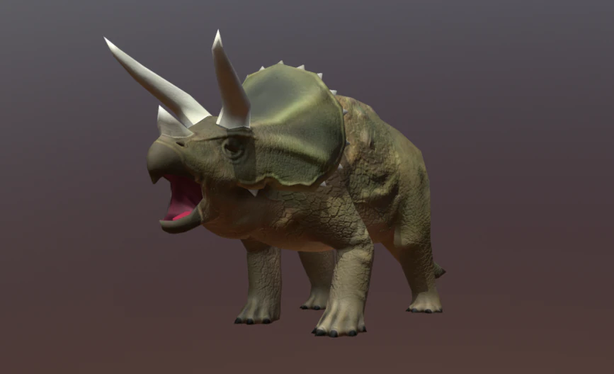 triceratops-low-poly 3D Model .c4d .max .obj .3ds .fbx .stl .blend 