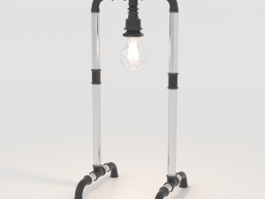 steampunk design retro art lamp 3D Model