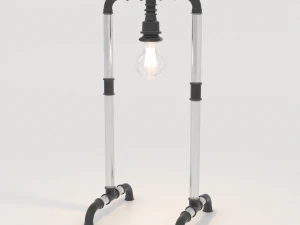 steampunk design retro kunstlamp 3D Model