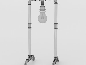 steampunk design retro art lamp Modello 3D