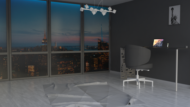 home office Modelo 3D .c4d .max .obj .3ds .fbx .stl .blend 