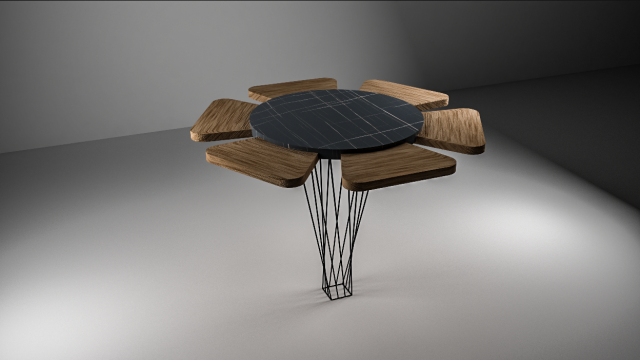 dinner table 3d design Modelo 3D .c4d .max .obj .3ds .fbx .stl .blend 