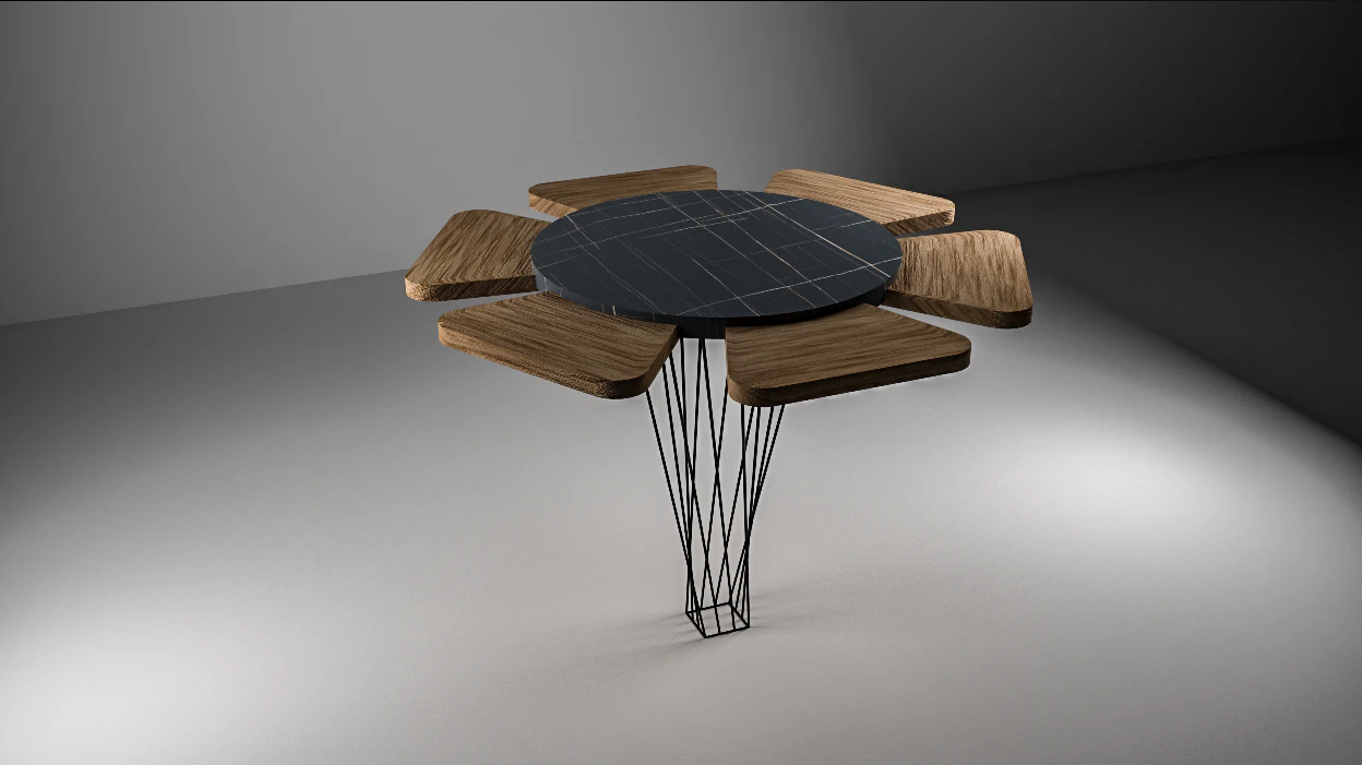 dinner table 3d design 3D Model .c4d .max .obj .3ds .fbx .stl .blend