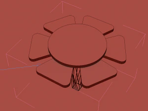 dinner table 3d design 3D Model