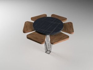 dinner table 3d design Modelo 3D