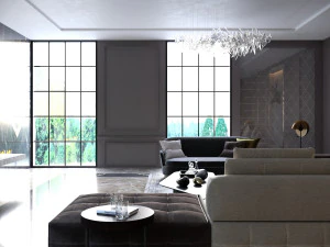 Interior - Cena 3D da sala de estar - 070122 Modelo 3D