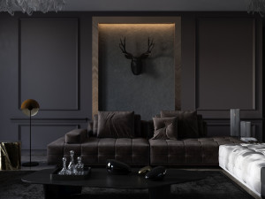 Interior - 3D Livingroom Scene - 070122 Modelo 3D