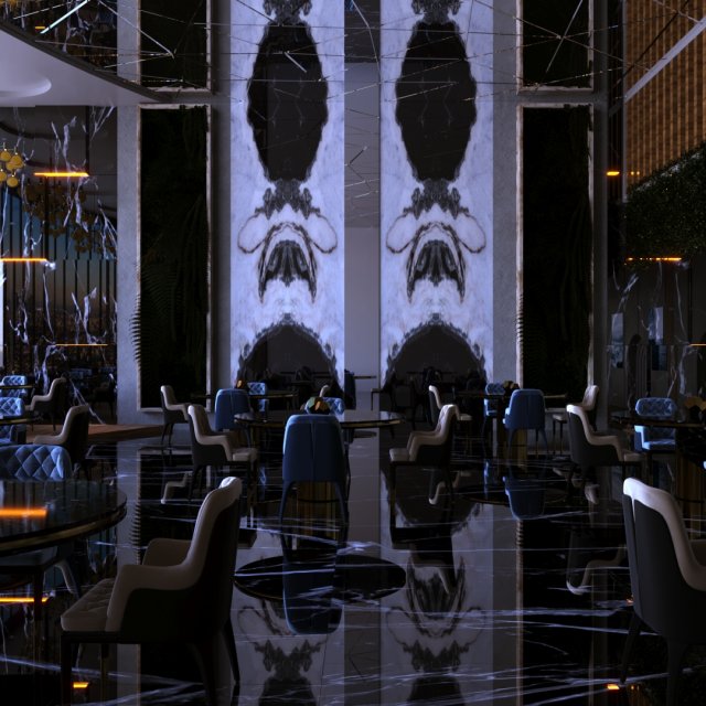 Interior - Restaurant - 240322 Modelo 3D .c4d .max .obj .3ds .fbx .stl .blend 