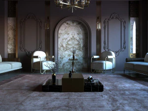 Интерьер - Гостиная - 080323 3D Модель