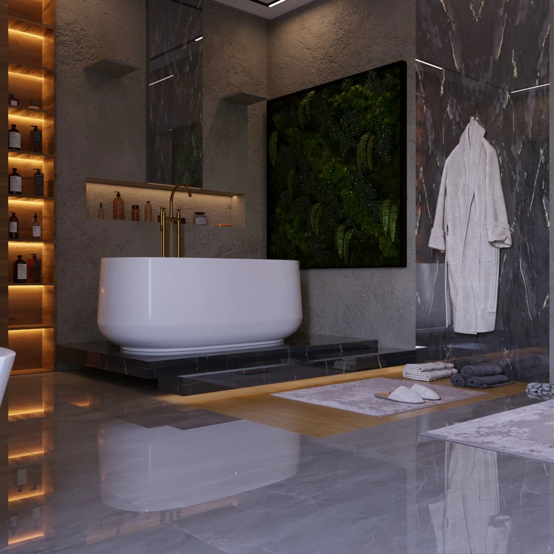 Interior-Bathroom - 100323 3D Model .c4d .max .obj .3ds .fbx .stl .blend