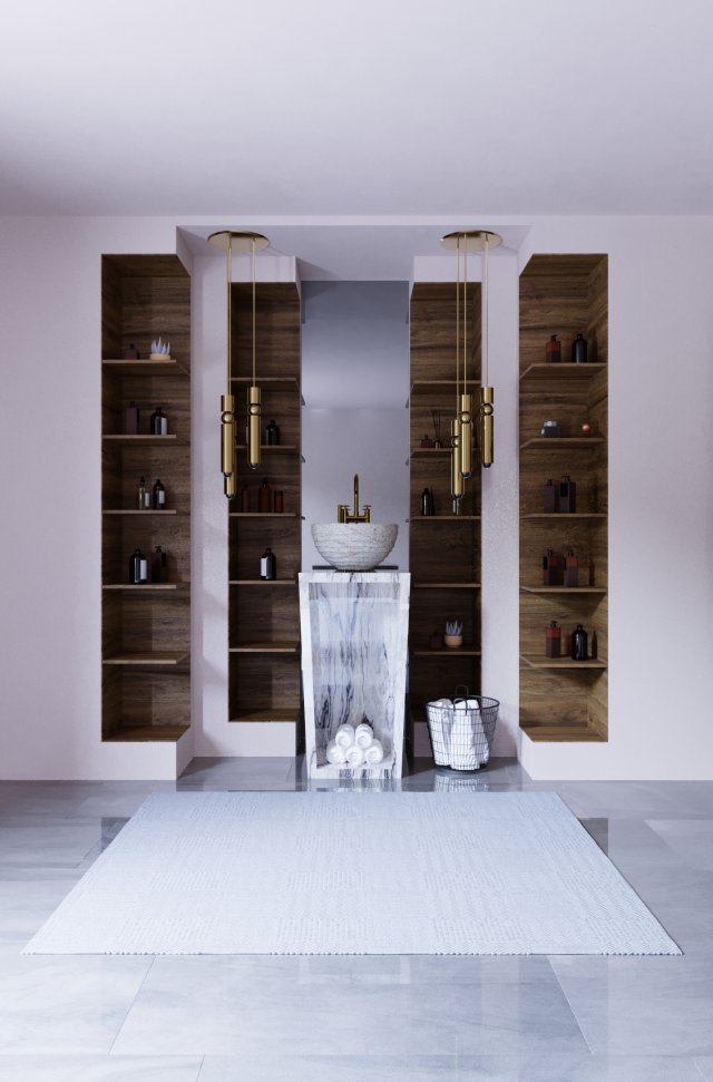 Interior-Bathroom - 260523 Modelo 3D .c4d .max .obj .3ds .fbx .stl .blend 