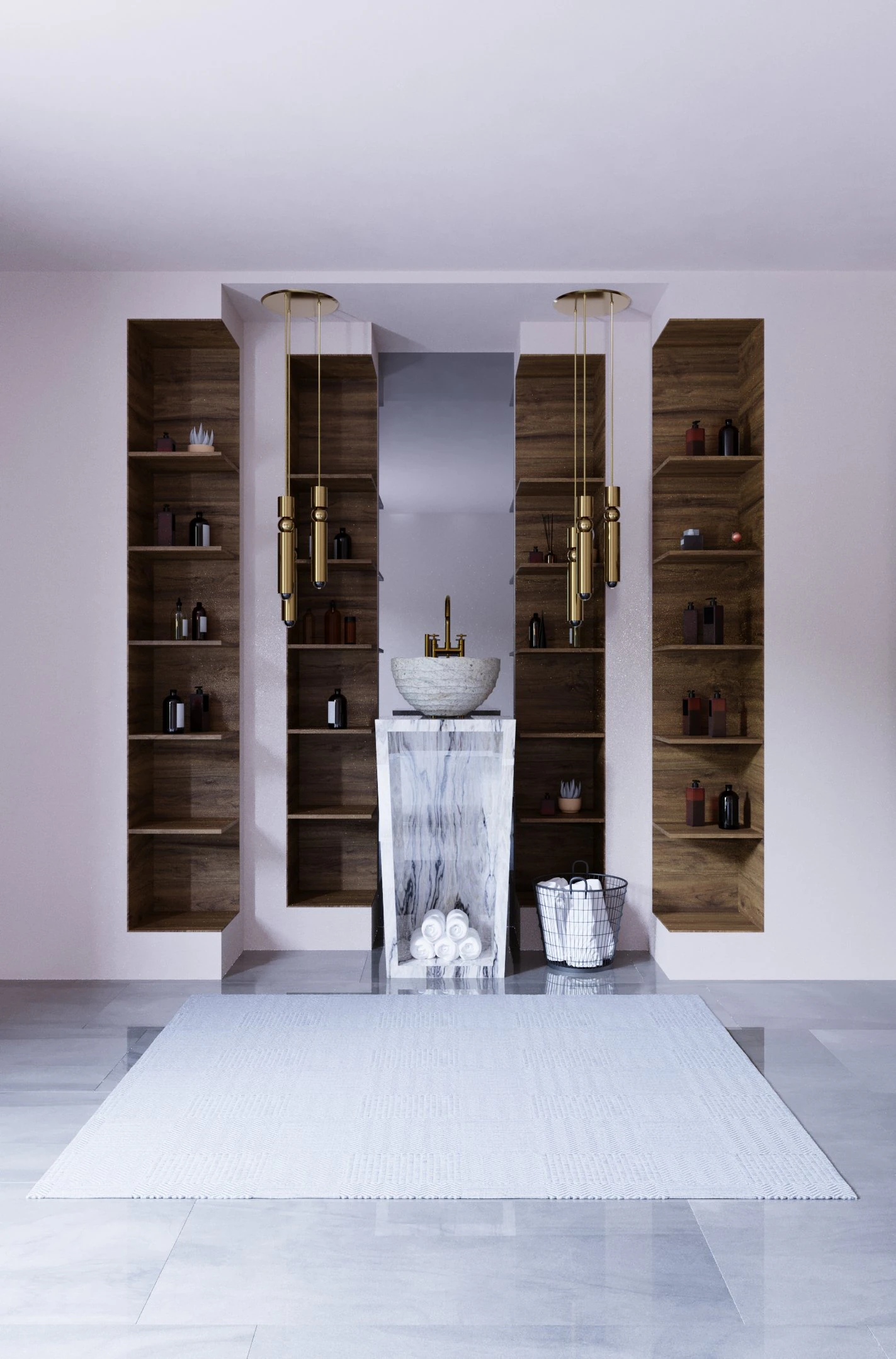 Interior-Bathroom - 260523 3D Model .c4d .max .obj .3ds .fbx .stl .blend