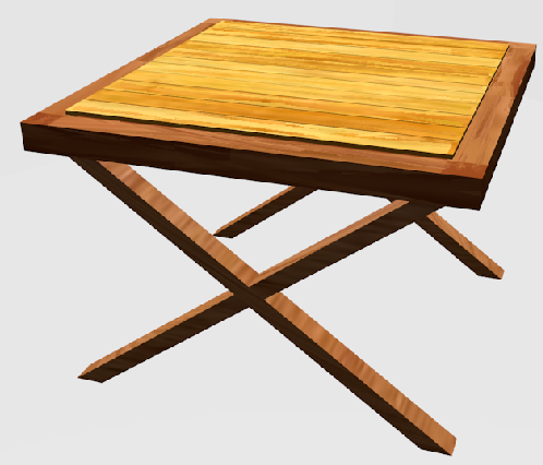 wooden table 3D Model .c4d .max .obj .3ds .fbx .stl .blend 
