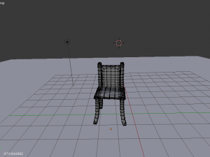 3d wooden chair with leather 3D Model