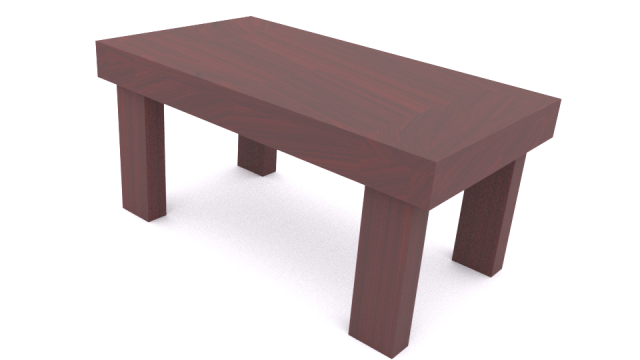 3d glossy wooden table model Modelo 3D .c4d .max .obj .3ds .fbx .stl .blend 