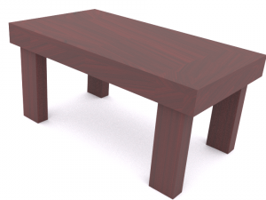 3d glossy wooden table model 3D Model
