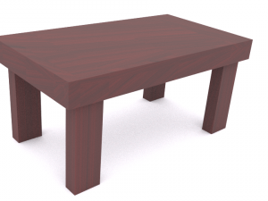 3d glossy wooden table model Modelo 3D