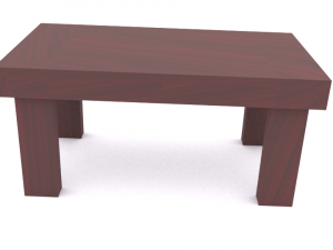 3d glossy wooden table model Modelo 3D