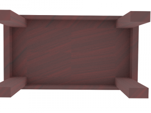 3d glossy wooden table model Modelo 3D