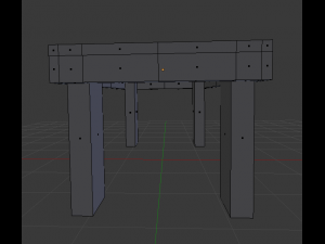 3d glossy wooden table model Modelo 3D