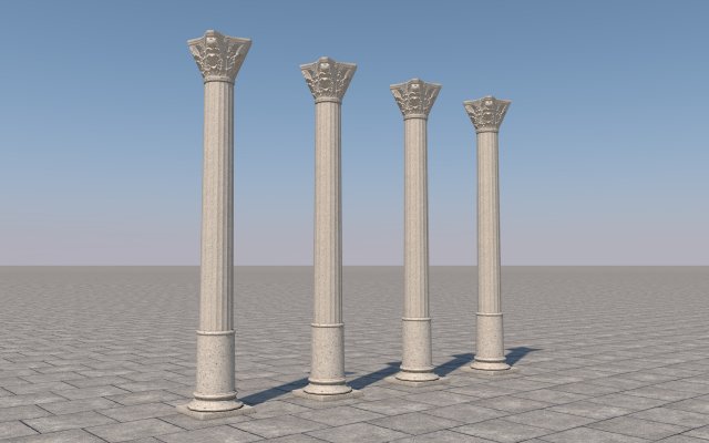 column 3D Model .c4d .max .obj .3ds .fbx .stl .blend 