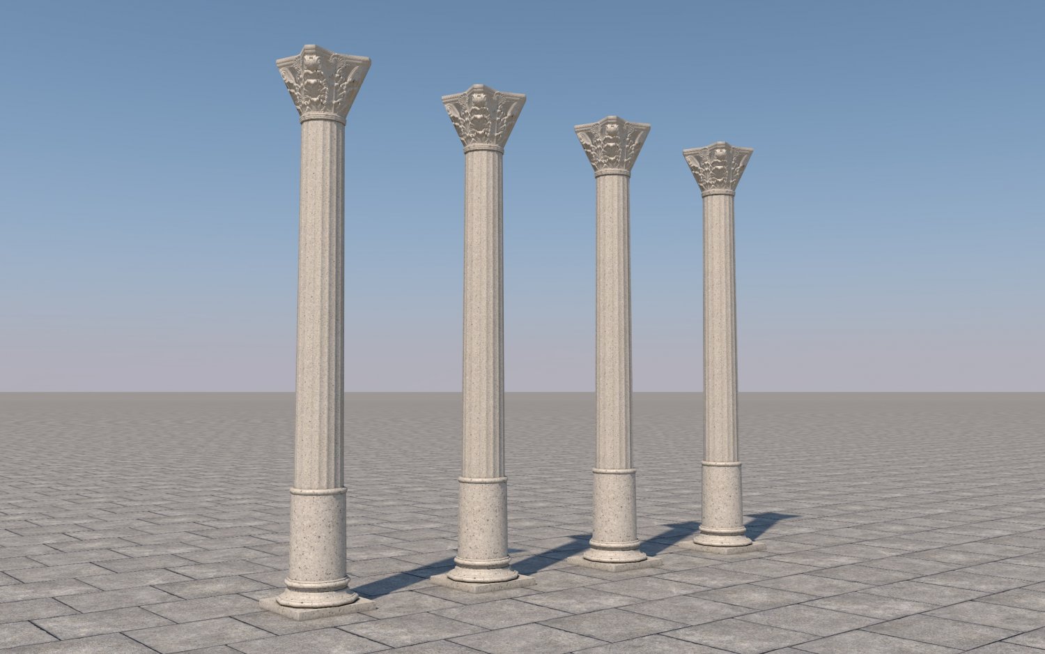 Three column. Колонна архитектура 3д модель. Column 3d model. Columns 3. Basalt columns 3d model.