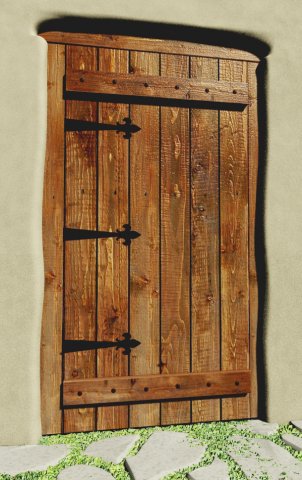 old wooden door 3D मॉडल .c4d .max .obj .3ds .fbx .stl .blend 