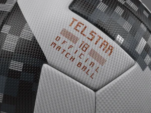 adidas telstar 18 FIFA WM-Ball auf Rasenszene 3D Modell