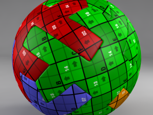 adidas telstar 18 fifa world cup ball on grass scene 3D Model