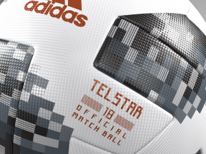adidas telstar 18 fifa world cup ball on grass scene 3D Model