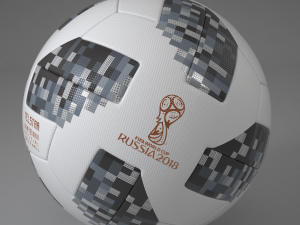 adidas telstar 18 fifa world cup ball on grass scene 3D Model