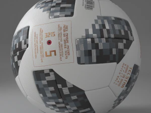 adidas telstar 18 FIFA WM-Ball auf Rasenszene 3D Modell