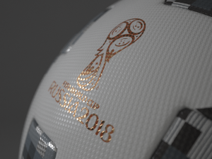 adidas telstar 18 fifa world cup ball on grass scene 3D Model