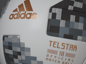 adidas telstar 18 fifa world cup ball on grass scene 3D Model