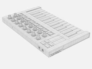 keyboard arturia miinilab mkii - c4d and vrayforc4d setup Modèle 3D