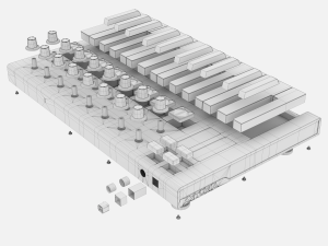 keyboard arturia miinilab mkii - c4d and vrayforc4d setup Modèle 3D