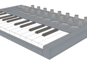 keyboard arturia miinilab mkii - c4d and vrayforc4d setup Modèle 3D