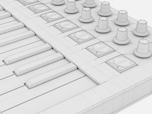 keyboard arturia miinilab mkii - c4d and vrayforc4d setup Modèle 3D