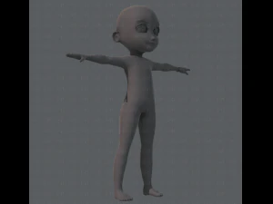 Personnage de gar&ccedil;on en maille de base Modèle 3D