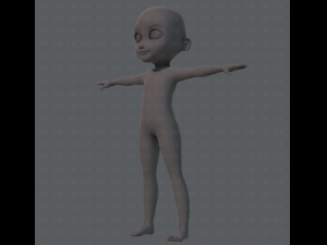 Base mesh boy character Modelo 3D